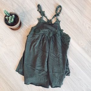 Free People Eyelet embellished Tank